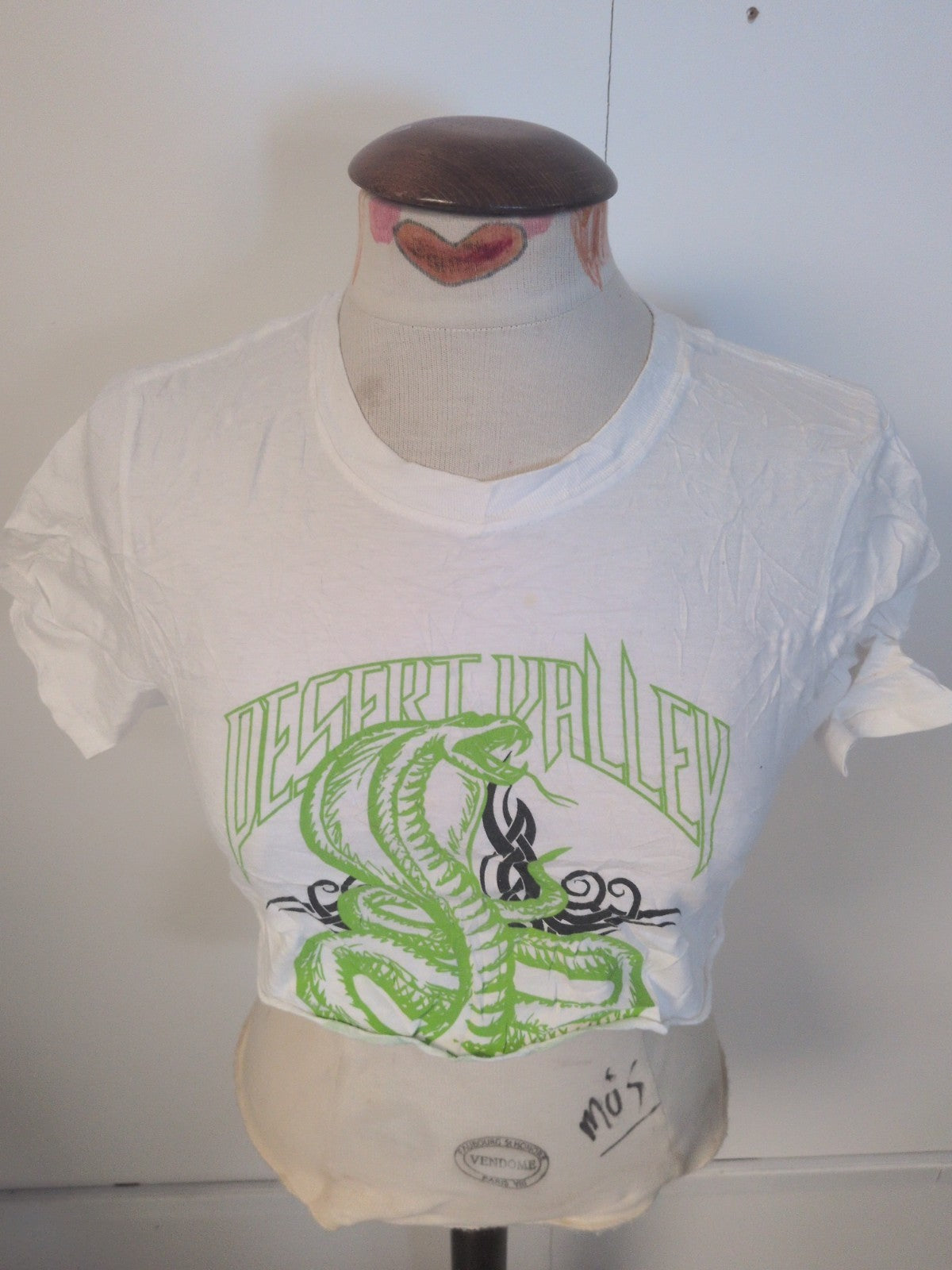 Ladies Prettylittlething Size Small Green And White Printed Crop T-shirt...