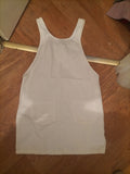 Ladies New Look Size 8 White Denim Sleeveless Dress