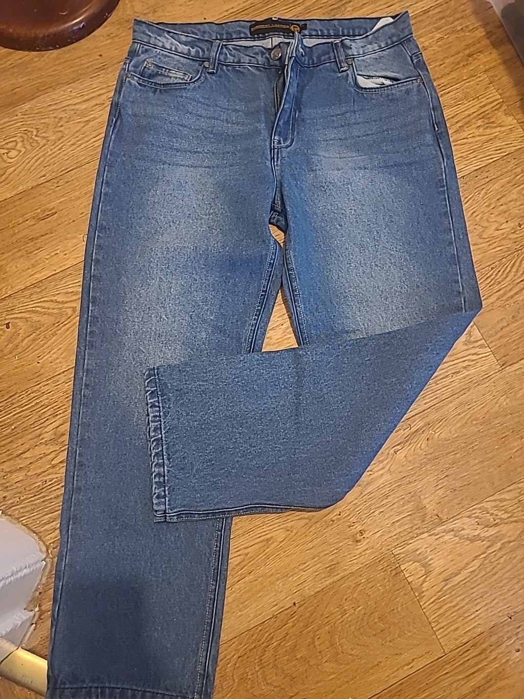 Mens Fremont+Harris Size 38x29 Denim Straight Jeans