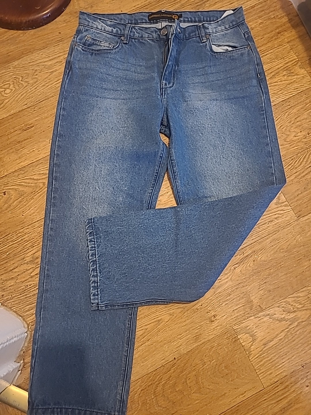 Mens Fremont+Harris Size 38x29 Denim Straight Jeans