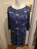 Ladies Thought Size 14 Navy Floral Mid Sleeved Dress