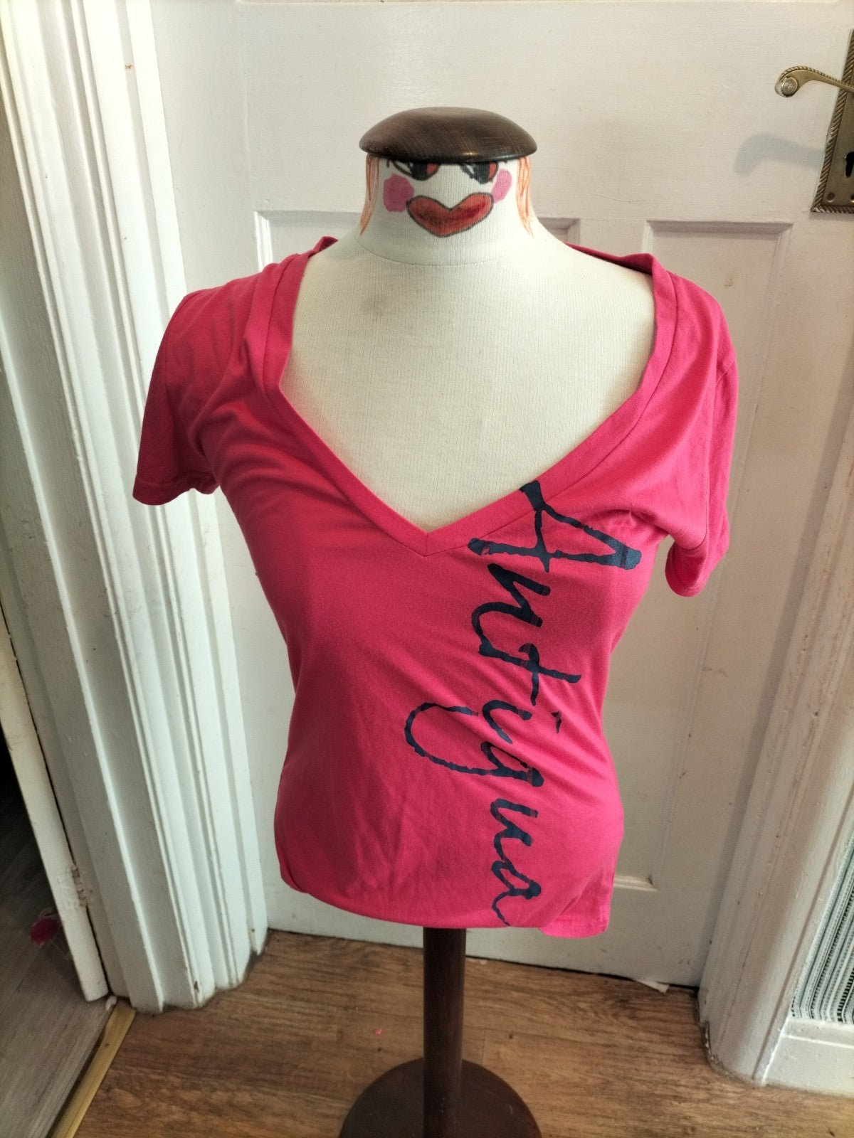 Ladies Sport Size Large Cerise Short Sleeved Tshirt