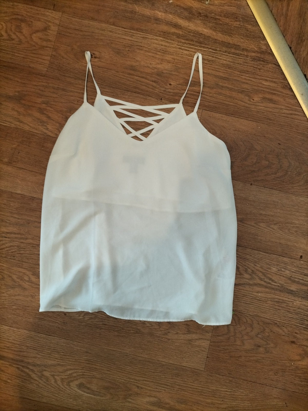 Ladies New Look Size 8 White Blouse Sleeveless