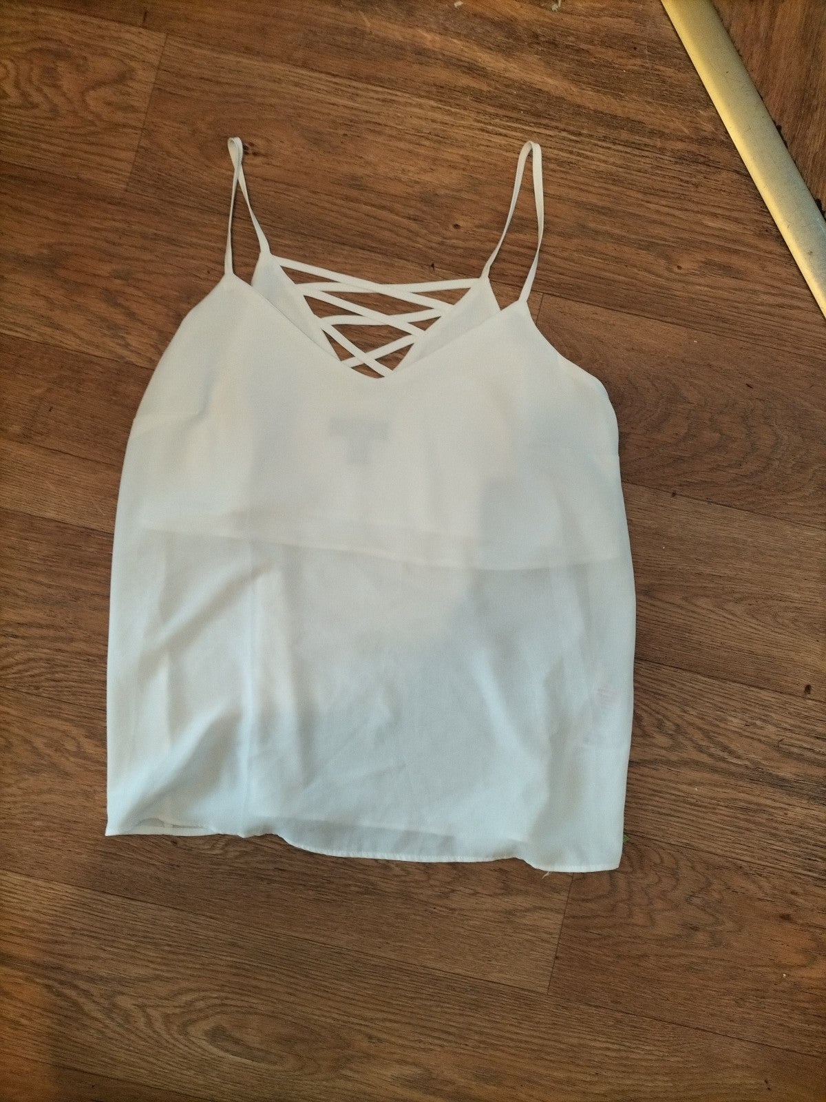 Ladies New Look Size 8 White Blouse Sleeveless