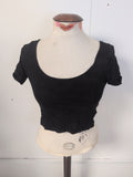 Ladies Divided H&M Size Small Black Short Sleeve T-shirt