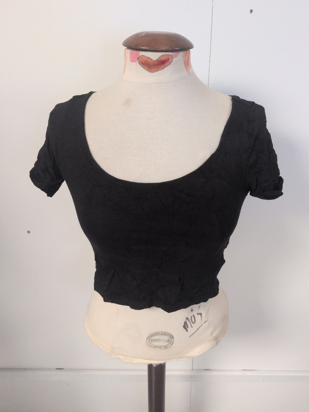 Ladies Divided H&M Size Small Black Short Sleeve T-shirt