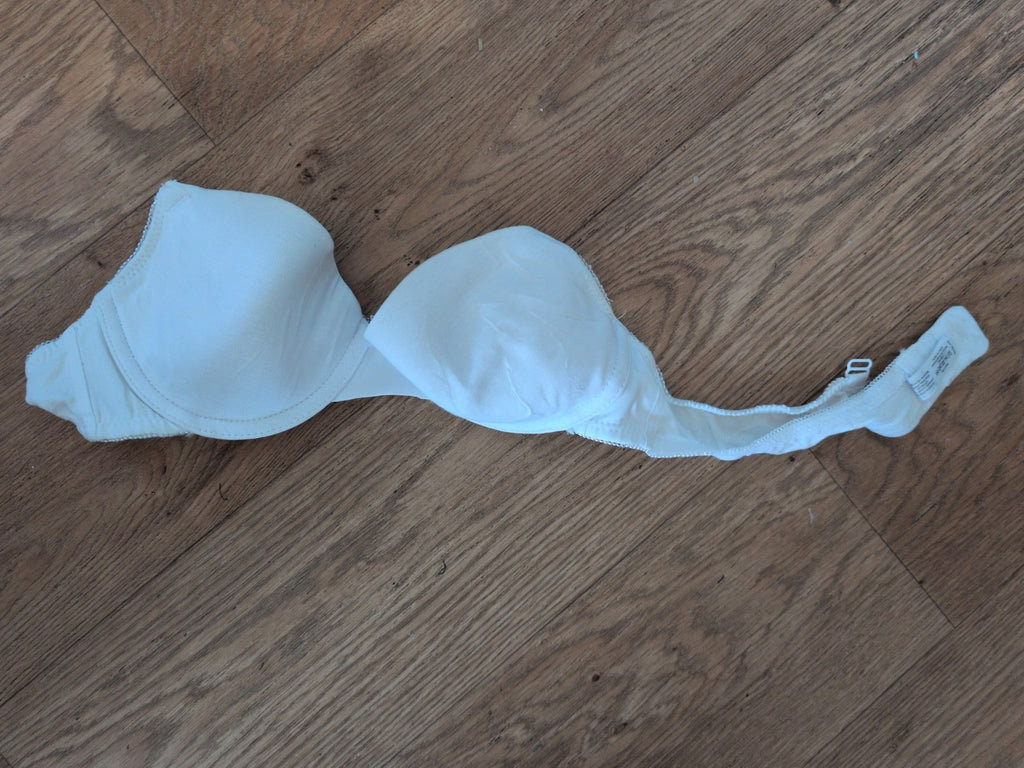 George 32b Bra White Padded And Wired