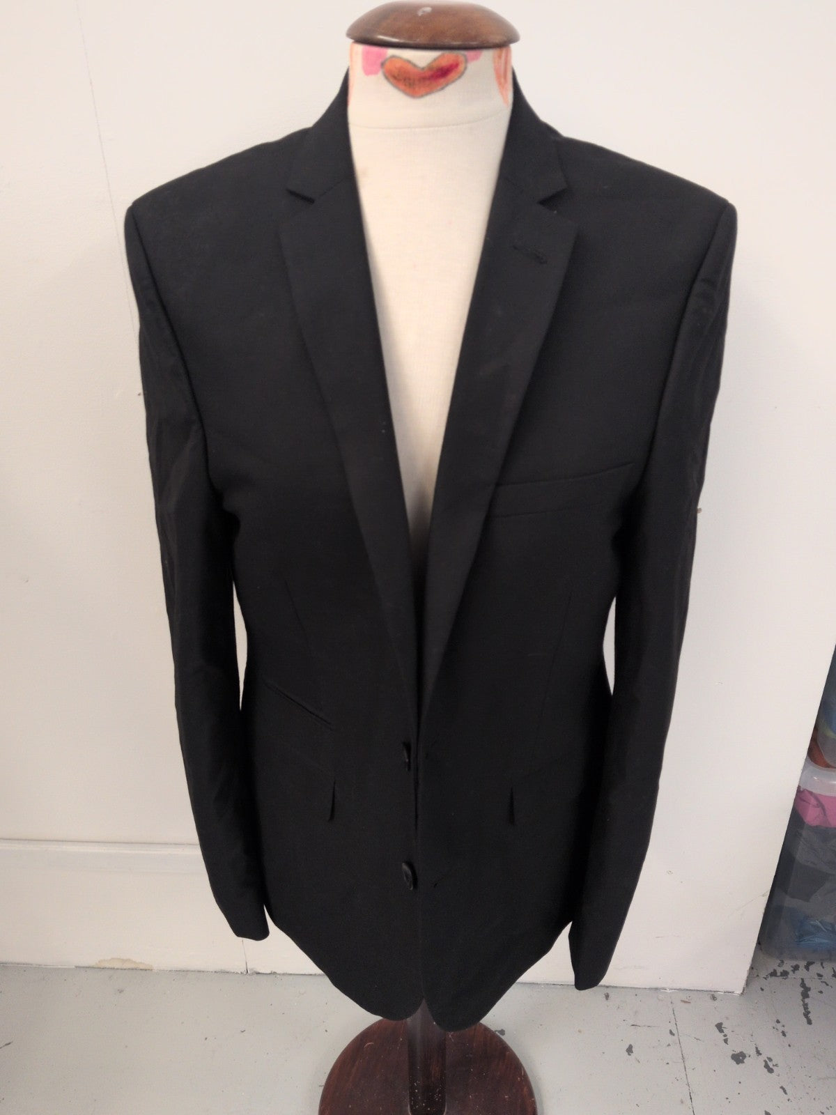 Limited Edition 40 Long Black Super Slim Fit Suit Jacket