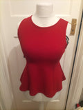 Ladies Primark Size 12 Ruby Ribbed Sleeveless Blouse