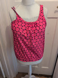 Ladies XL Pink And Black Tankini