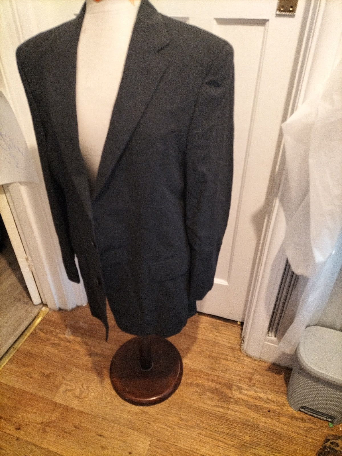 Mens Marks And Spencer Size 40M Black Padded Lined Jacket