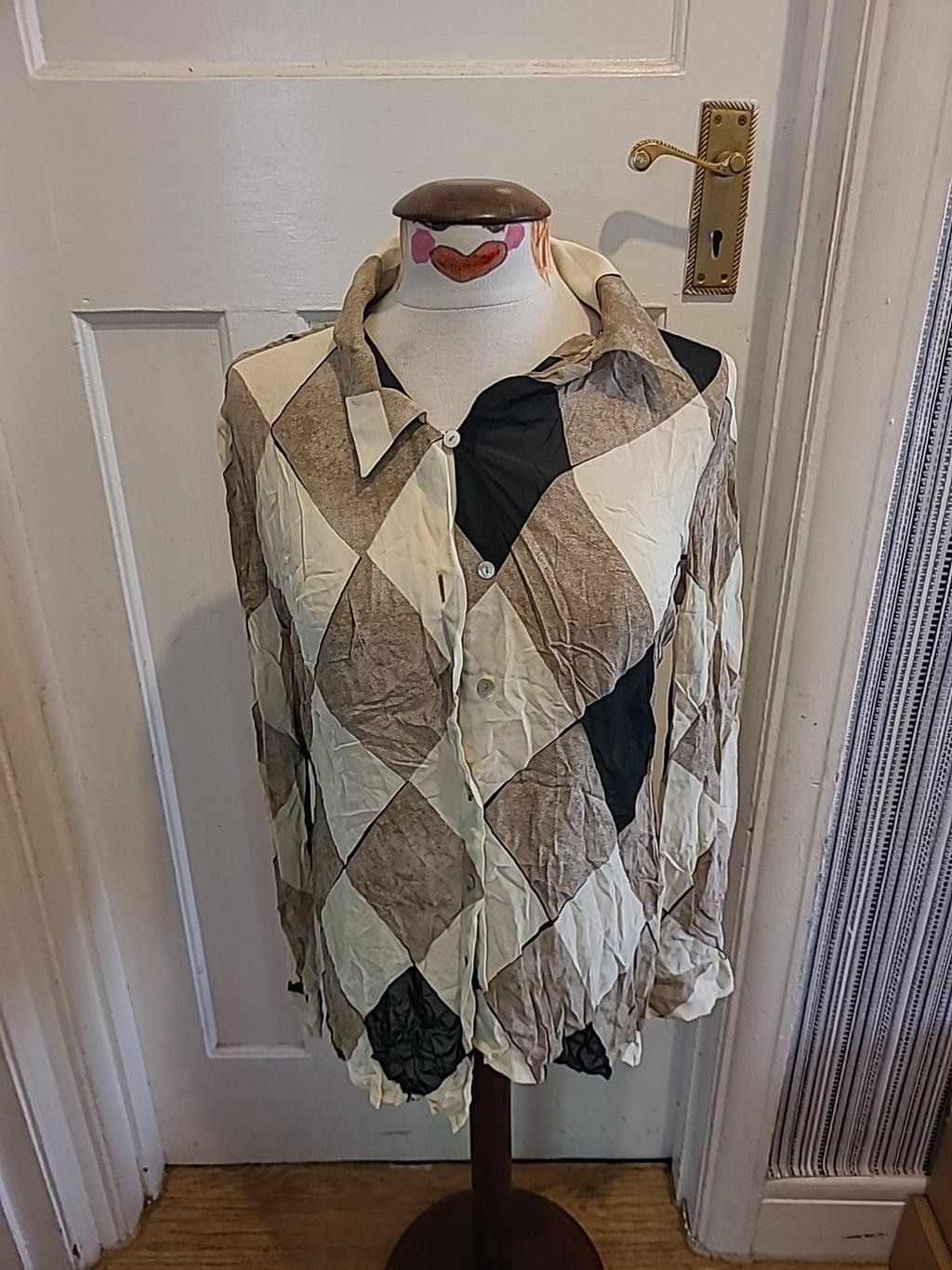 Ladies Principles Size 12 Multi Coloured Long Sleeved Blouse