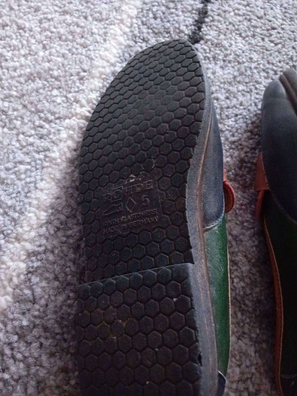 Ladies Rohde Flats Size 5 Red, Green, Blue
