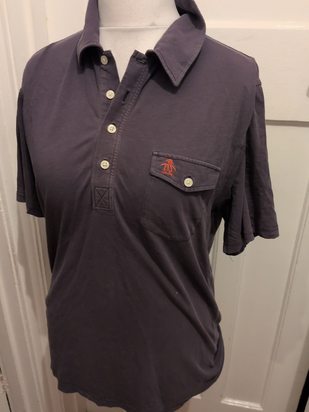 Penguin Large Grey Short Sleeve Polo