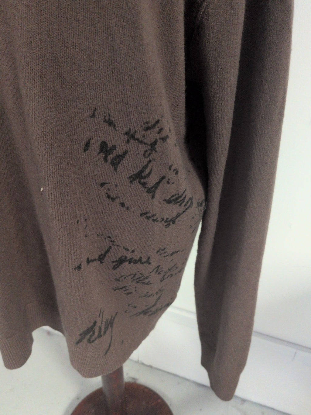River Island XL Dark Khaki And Black V Neck Jumper Pullover