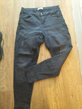 Ladies Denim365 Size 16R Black Ripped Skinny Jeans