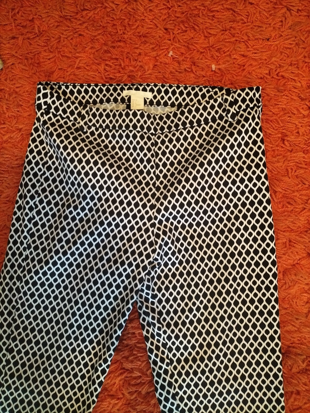 Ladies H+M Size 6 Black/white Trousers
