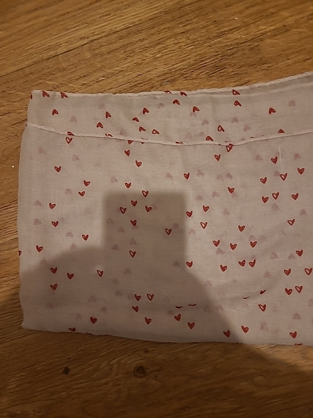 Ladies Pink And Red Loveheart Large Scarf
