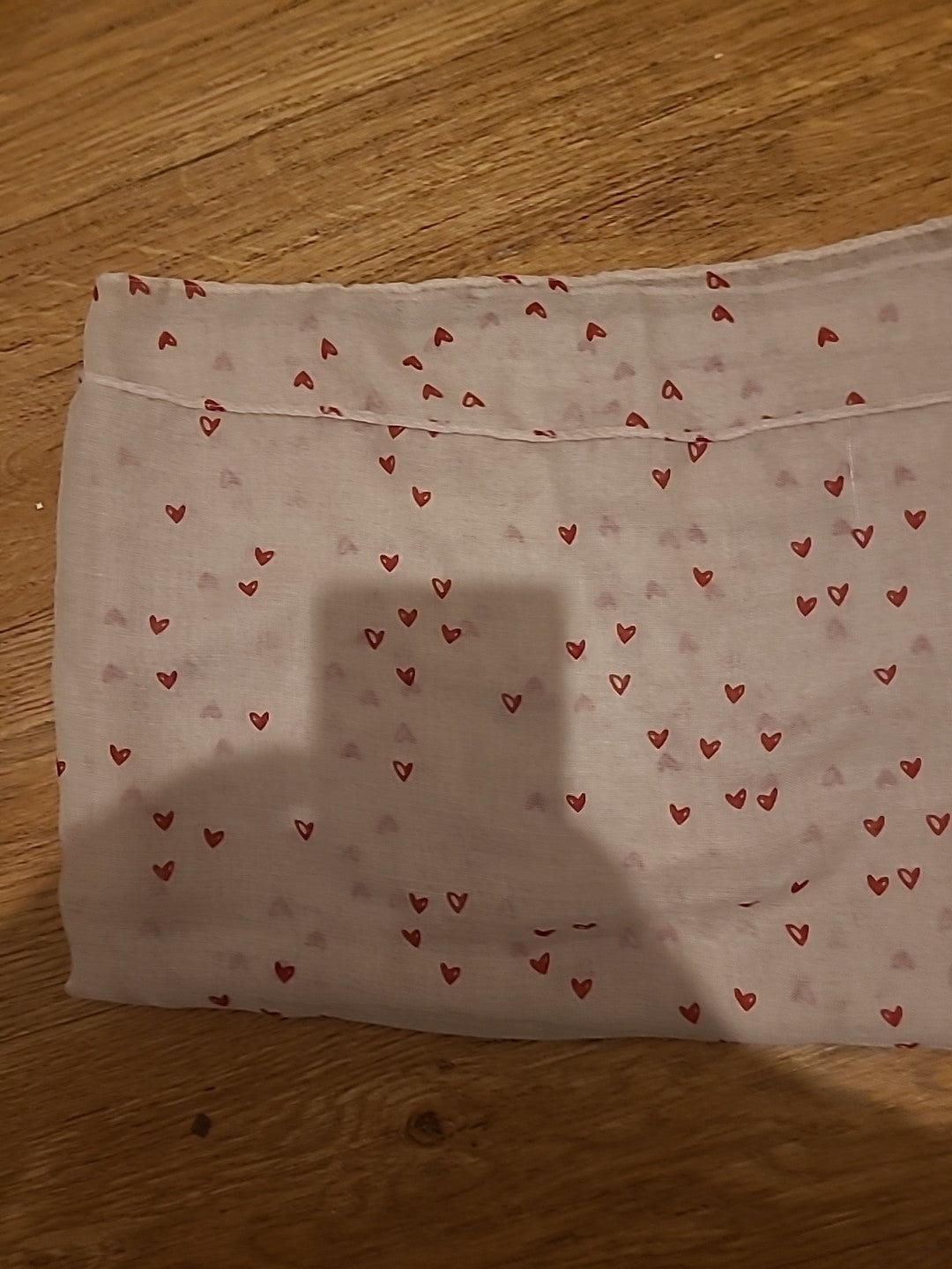 Ladies Pink And Red Loveheart Large Scarf