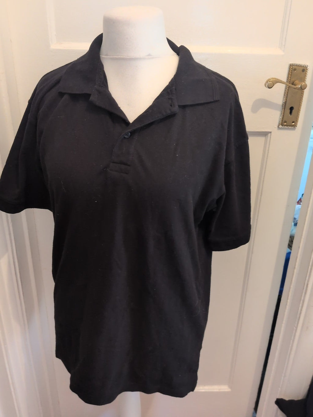 Portwest Medium(40-41) Black Short Sleeve Polo