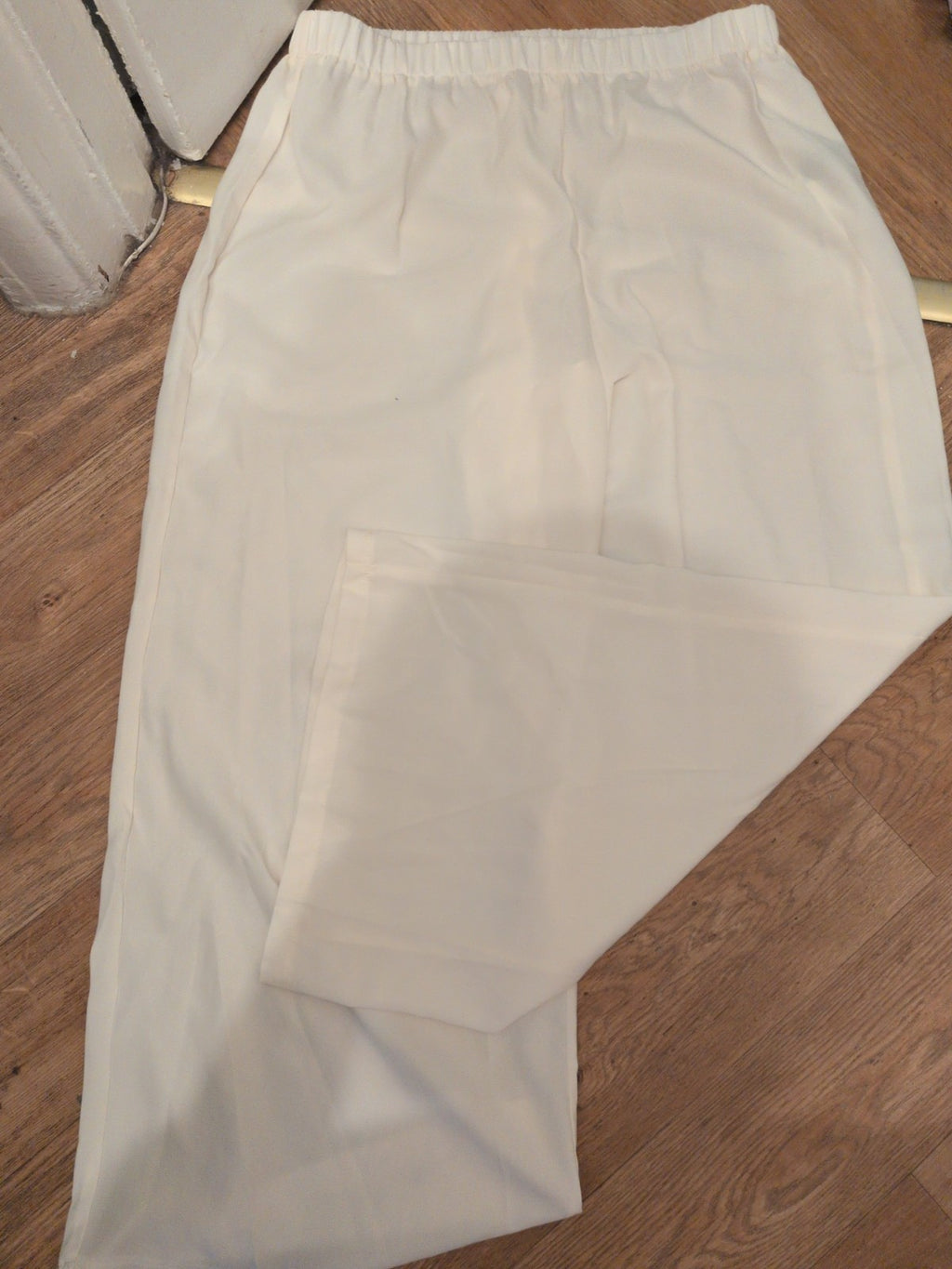 Shein 3XL Cream Wide Leg Elasticated Trousers