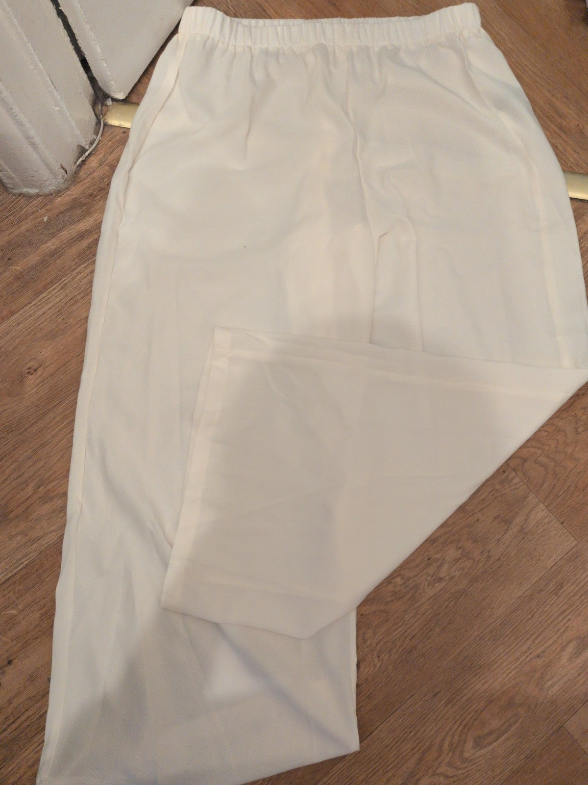 Shein 3XL Cream Wide Leg Elasticated Trousers