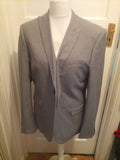 Mens Next Size 44r Grey Lined Padded Suit Jacket