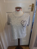 Ladies Topshop Size 14 Grey Short Sleeved Tshirt