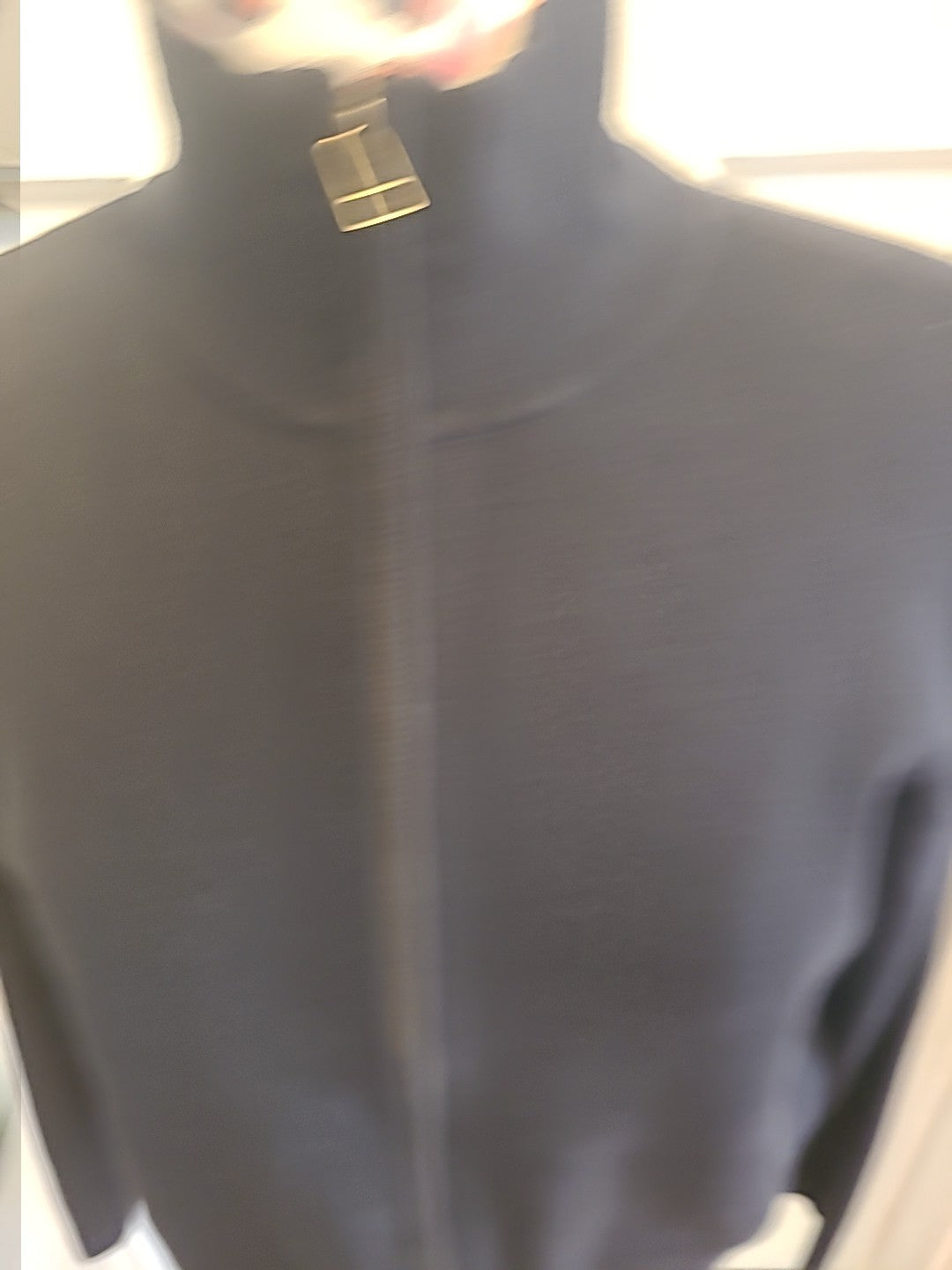 Ladies Terre Mer Size (42) Navy Long Sleeved Zip Through