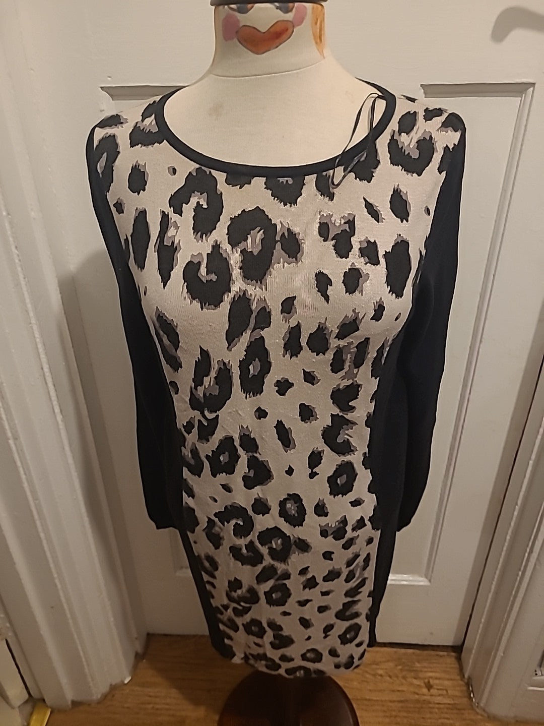 Ladies Marks And Spencer Size 14 Natural Mix Long Sleeved Jumper Dress...