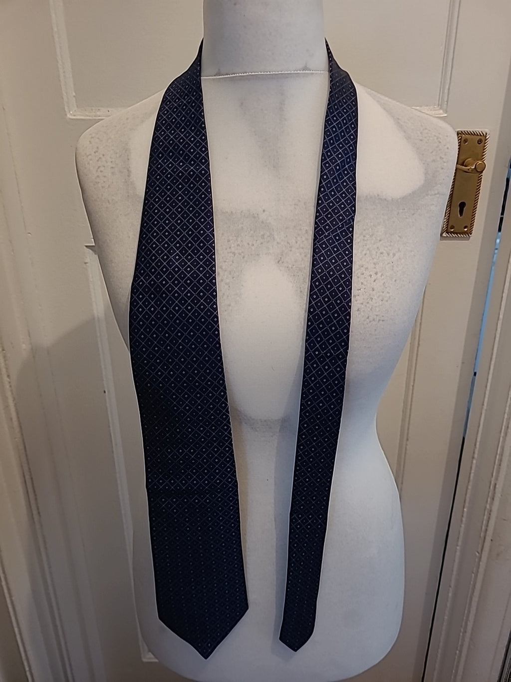 Mens Marks And Spencer Navy And Purple Tie Pattern
