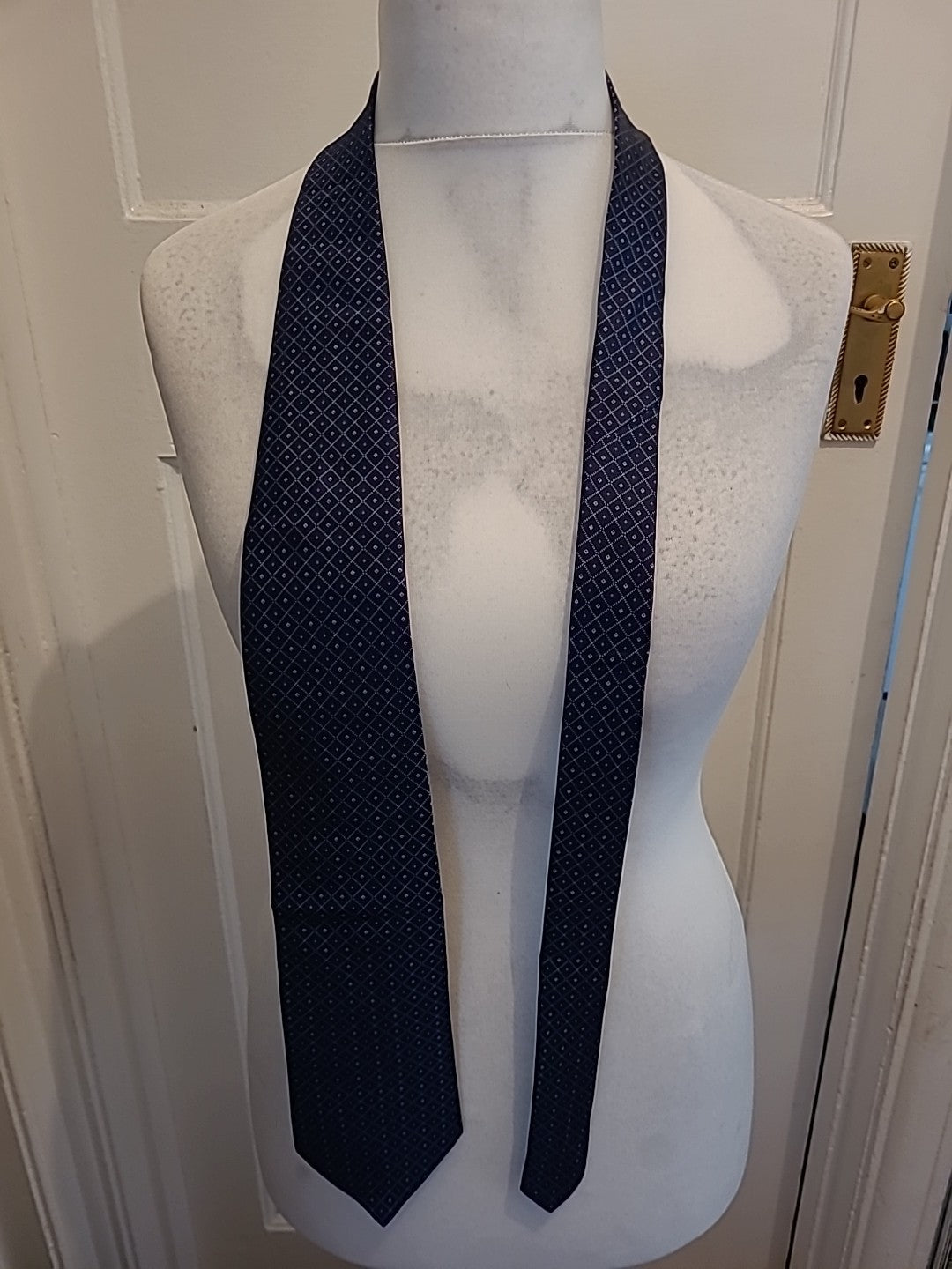 Mens Marks And Spencer Navy And Purple Tie Pattern