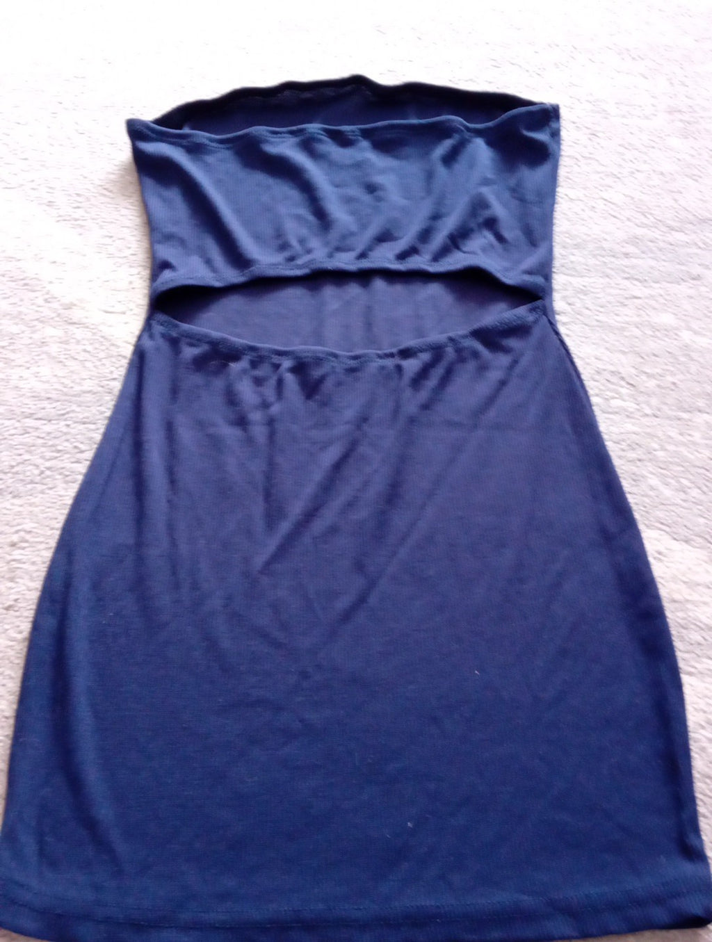 Ladies Shein Navy Blue Bodycon Dress Back Out Size XS
