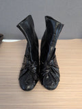 EU 39 Black Pleather Ankle Boots