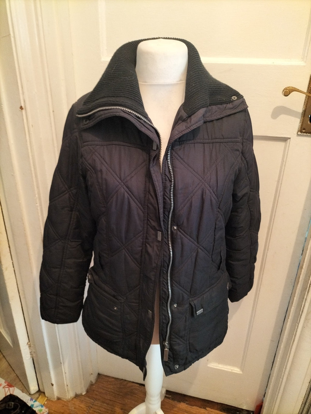 BHS 14 Black High Neck Slight Padded Jacket
