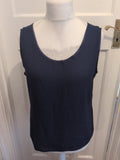 Frank Usher 16 Blue Sleeveless Blouse