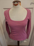 Ladies United Colours Of Benetton Size Small Purple Tshirt