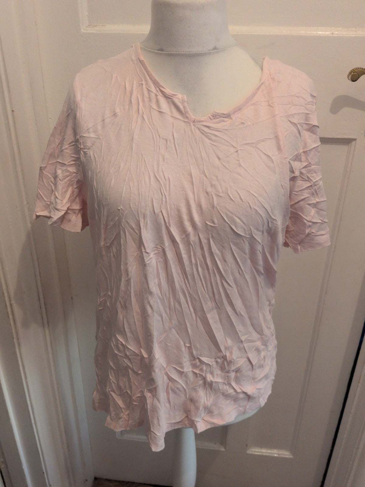 Bonmarche 22 Pale Pink T-shirt Short Sleeve