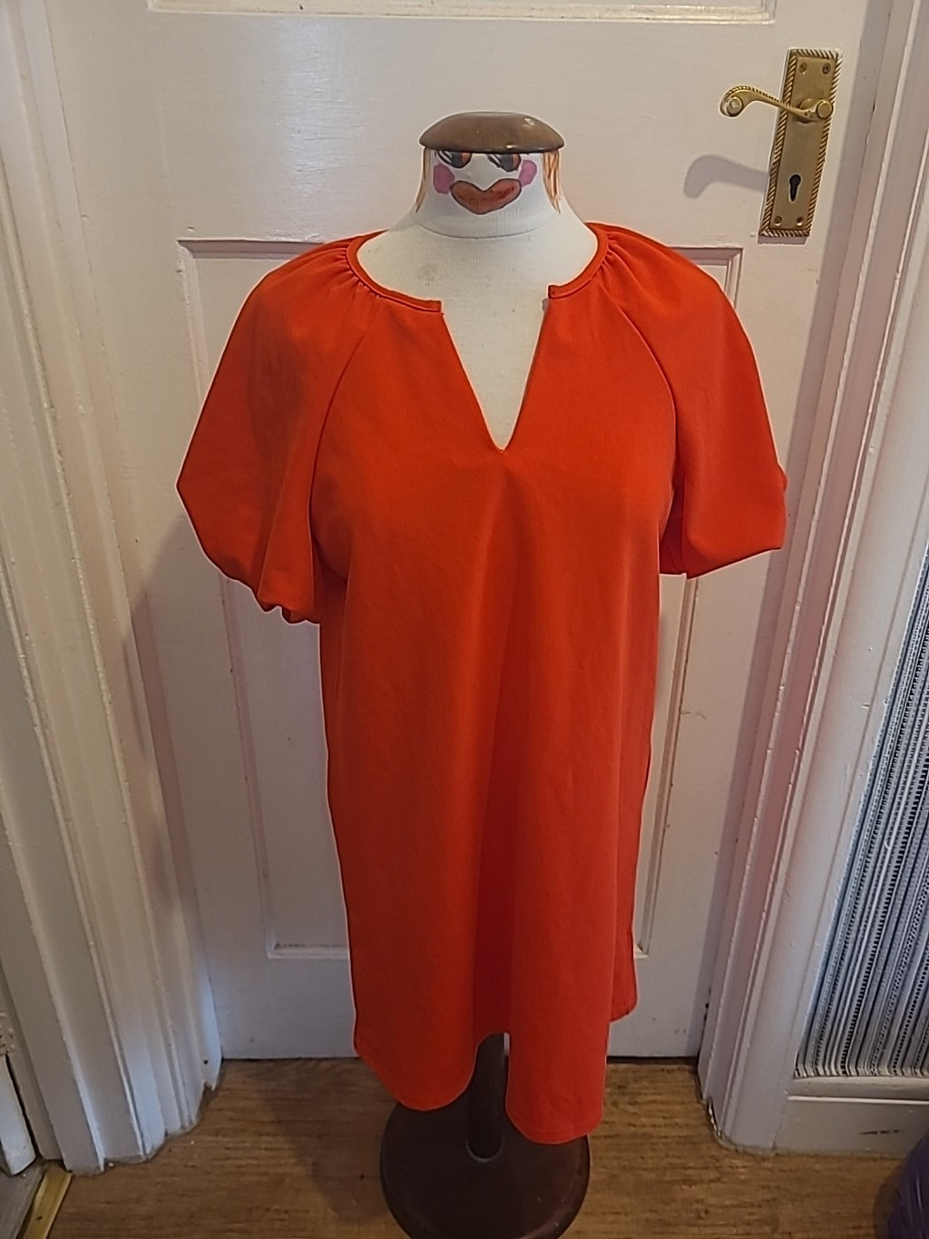 Ladies Shein Size Medium Red Short Sleeved Dress