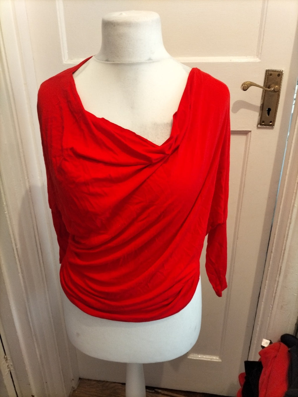 Ladies Size Large Red Half Sleeved T-shirt
