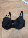 TU 36DD Black Patterned Slight Padded Wired Bra