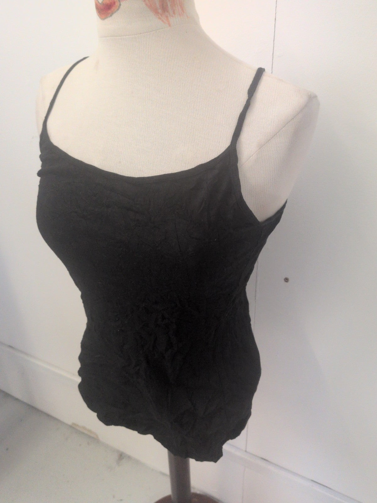 Ladies Primark Size Medium Black Stretch Cami Sleeveless