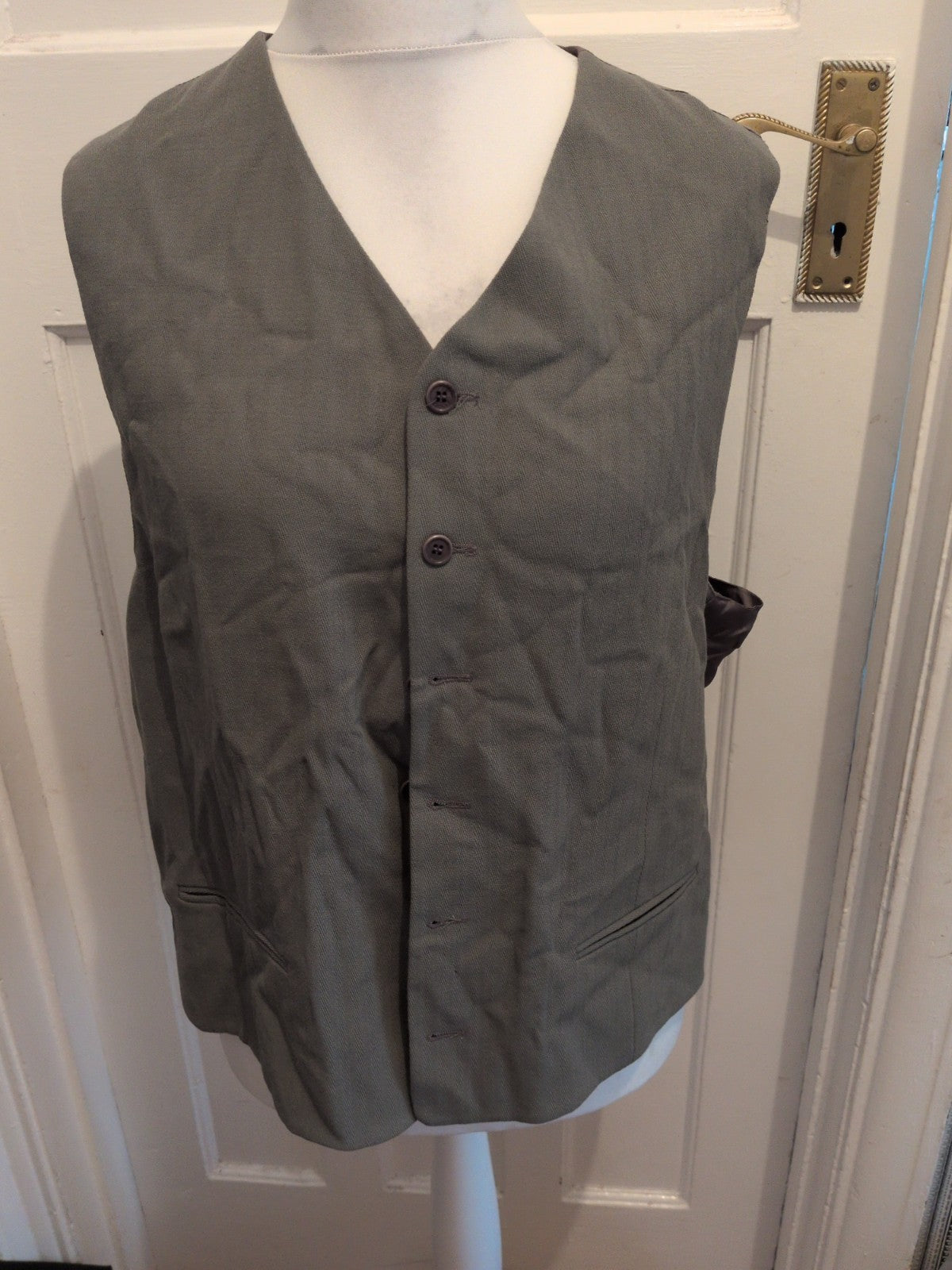46R Grey Lined Suit Waistcoat
