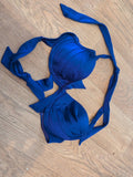 Pour Moi 32b Deep Blue Bikini Bra Padded Wired