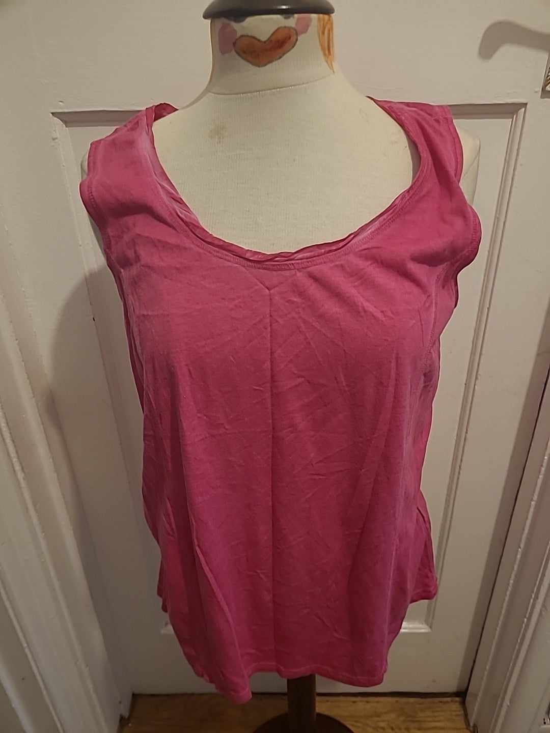 Ladies Creation Size 16 Hot Pink Sleeveless Tank Vest Tshirt