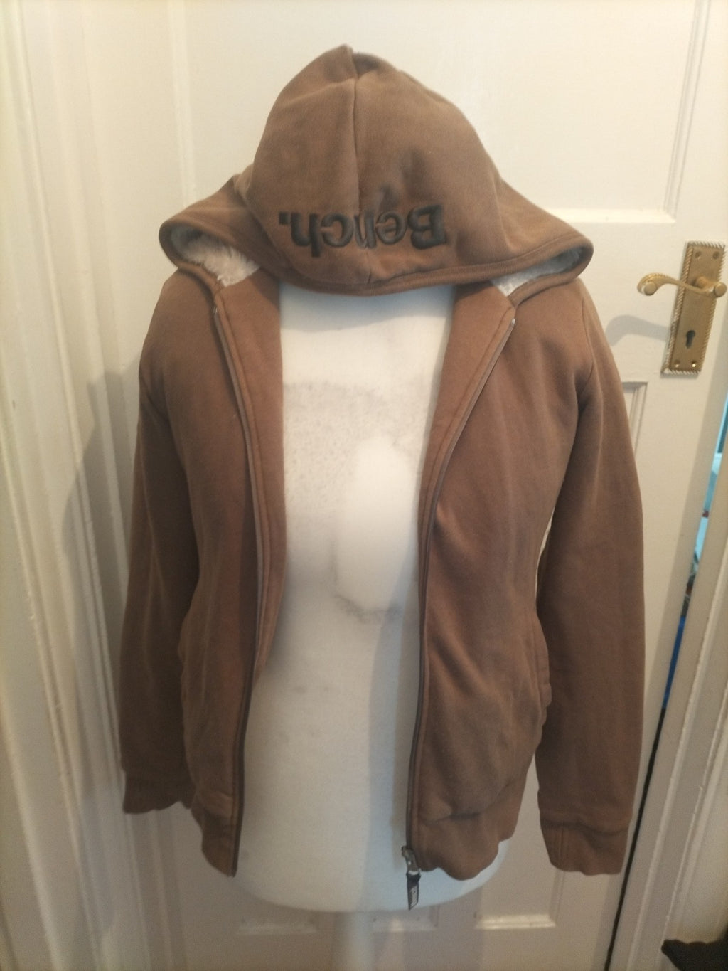 Bench Large Brown Fluffy Lined Full Zip Jacket