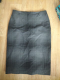 Ladies Marks And Spencers Size 12 Charcoal Mix Length 27 Inch Skirt