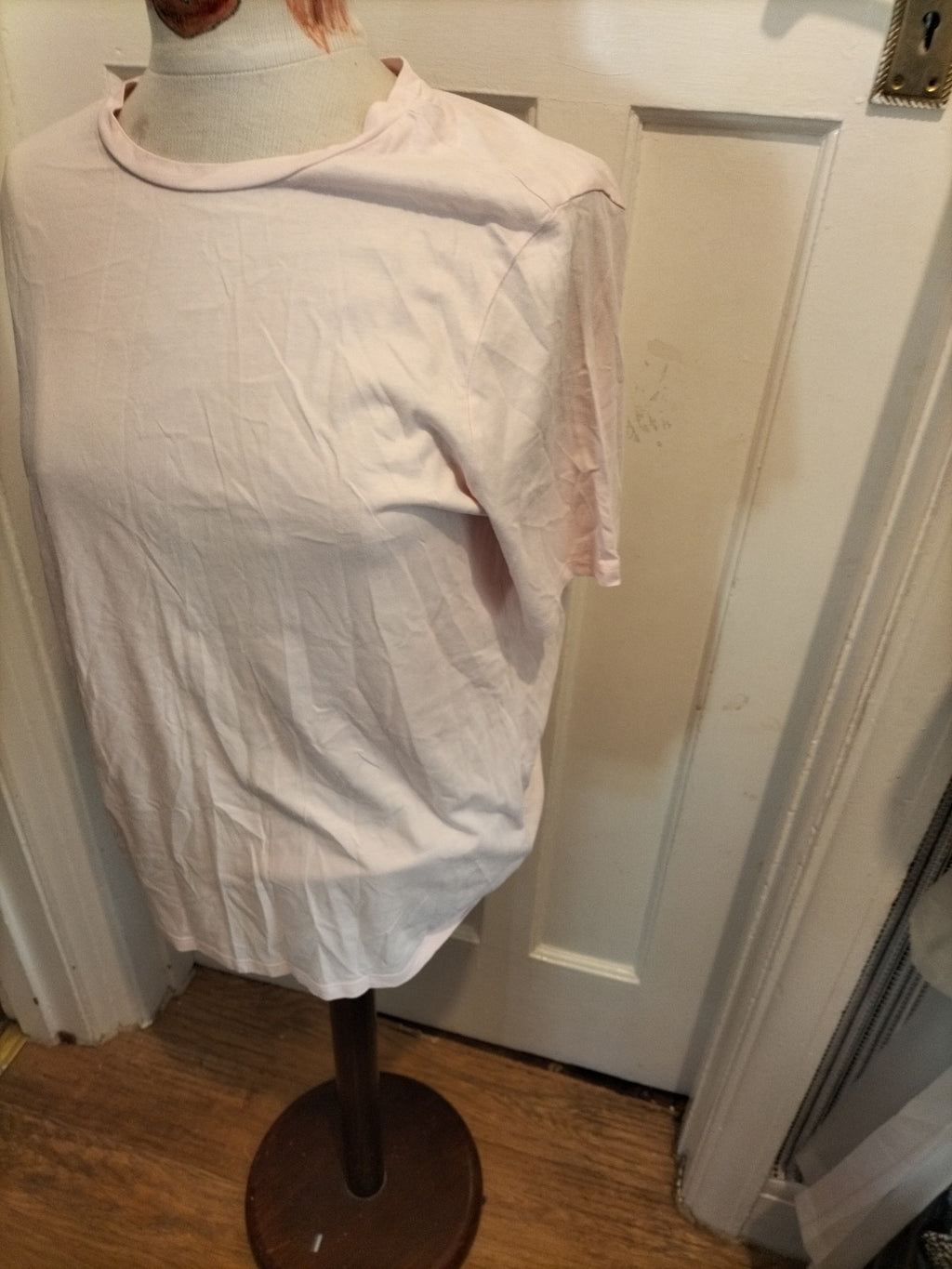 Ladies Marks And Spencer Size 12 Crew Neck Pink Short Sleeve Tshirt