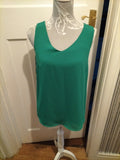 Ladies Peacocks Size 8 Green Blouse