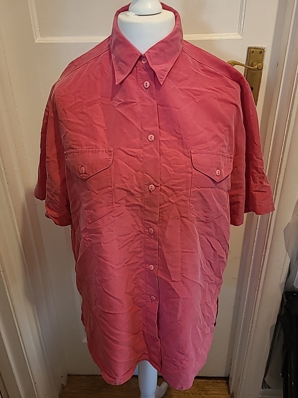 Ladies Yessica Size 16 Pink Buttoned Short Sleeved Blouse